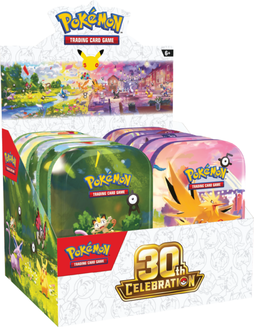 Pokémon TCG: 30th Celebration Mini Tin Display (10 Tins)